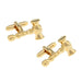 Gavel Hammer Cufflinks Gold Front Pair