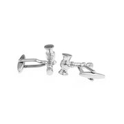 Gavel Hammer Cufflinks Silver Pair