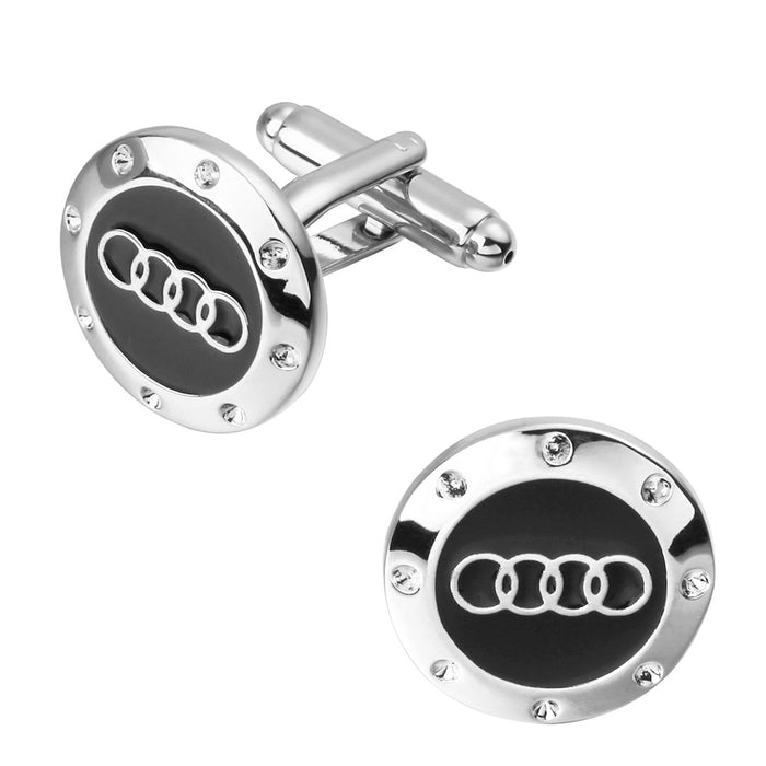 Audi Cufflinks Car Logo Silver Pair