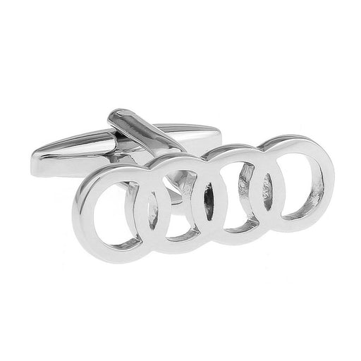 Audi Cufflinks Car Logo Silver Image Front