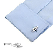 Audi Cufflinks Car Logo Silver Image On Shirt Sleeve