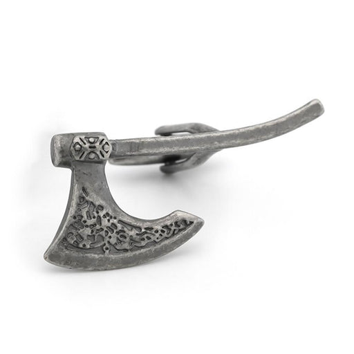 Viking Axe Cufflinks Antique Silver Front Image