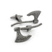 Viking Axe Cufflinks Antique Silver Front Pair Image