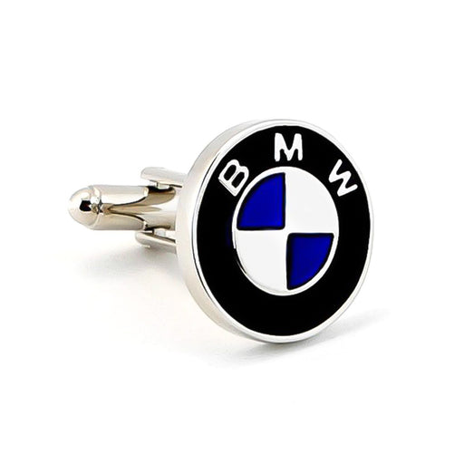 BMW Cufflinks Silver Logo Front View