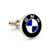 BMW Cufflinks Silver Logo Front View