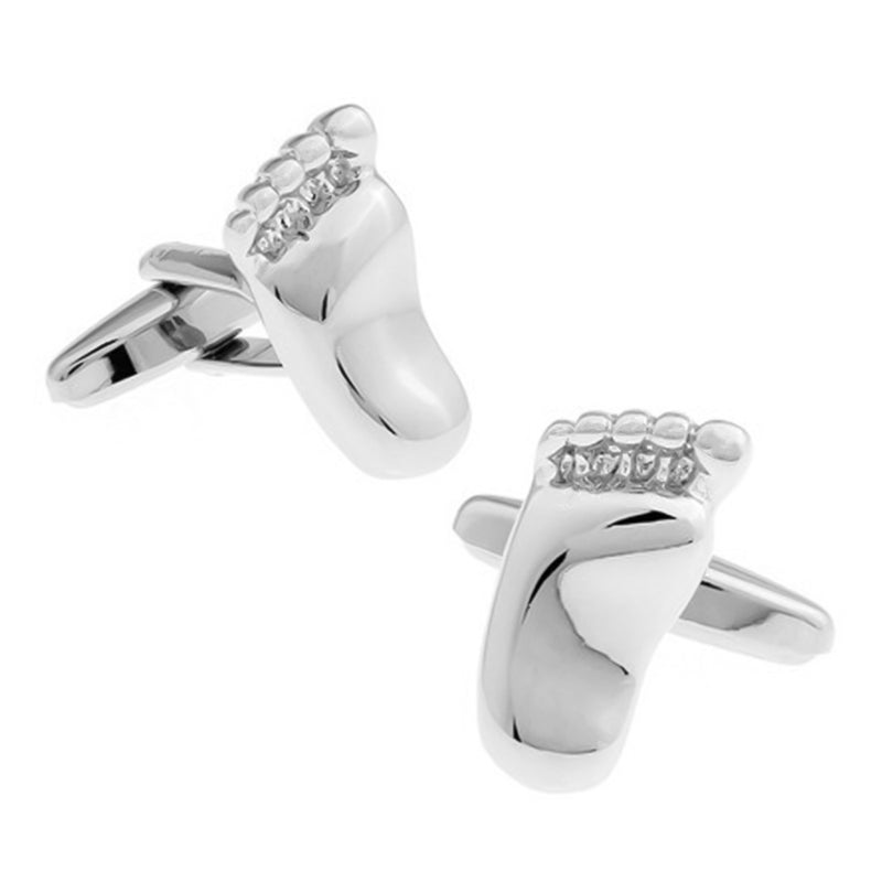 Baby Feet Cufflinks Silver Pregnancy Gift Pair
