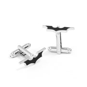 Superhero Batman Wing Cufflinks Black Silver Image Pair 2008