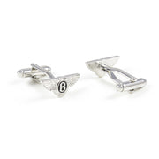 Bentley Cufflinks Car Logo Silver Image Pair Back