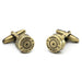 Shotgun Cartridge Bullet Cufflinks Bronze Pair Front