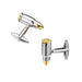 Bullet Cufflinks Silver and Gold Pair