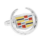 Cadillac Cufflinks Car Logo Silver Image Front