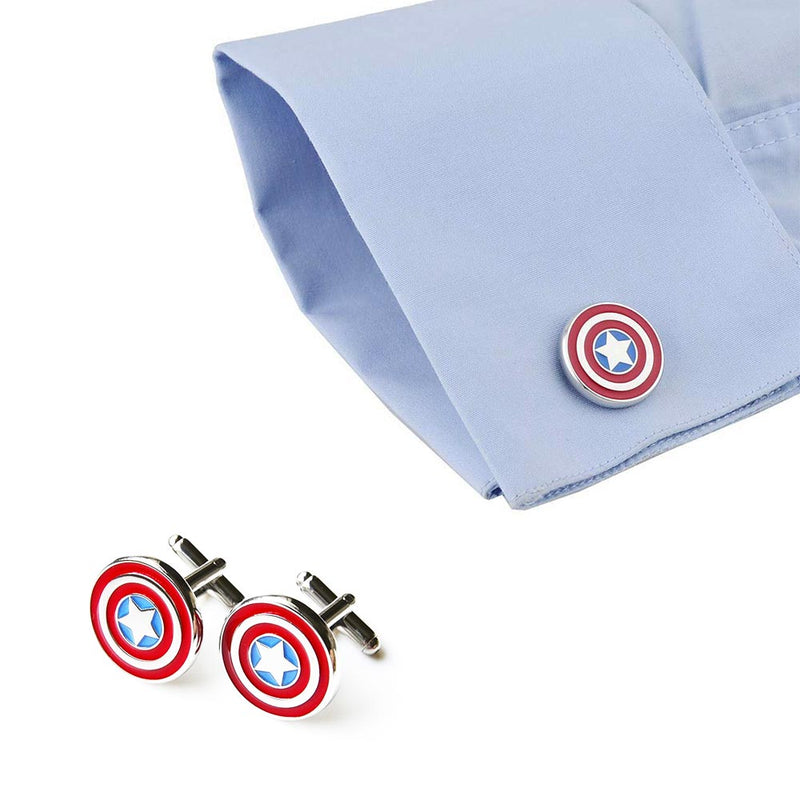 Cufflinks - Superhero Captain America Shield