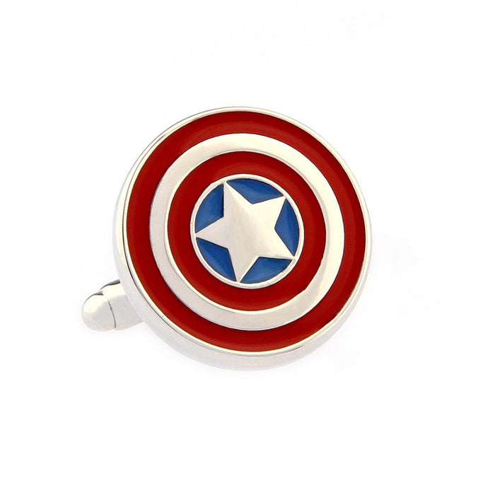 Cufflinks - Superhero Captain America Shield