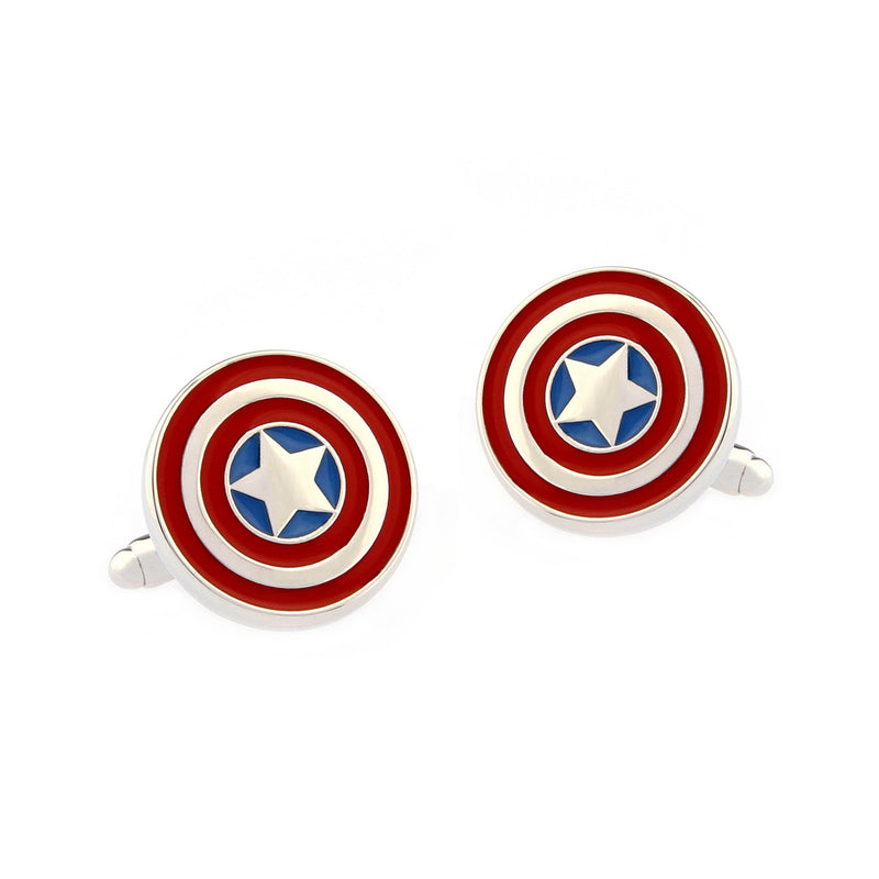 Cufflinks - Superhero Captain America Shield