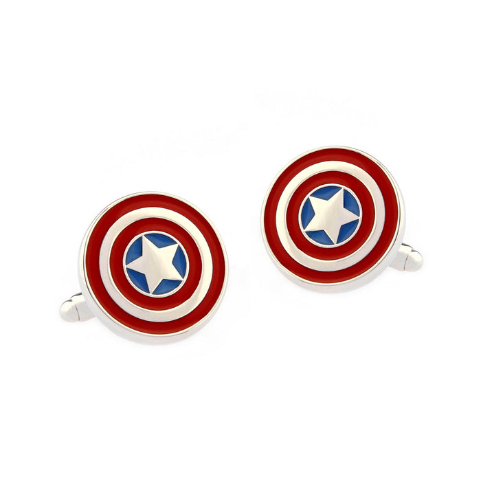 Cufflinks - Superhero Captain America Shield