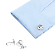 Car Gear Cufflinks Silver Shifter On Shirt Sleeve