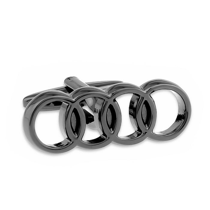 Cufflinks - Car Logo Audi (Gunmetal Black) - DEFECTIVE