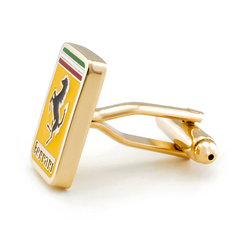 Cufflinks - Car Logo Ferrari Dark Yellow (Gold)