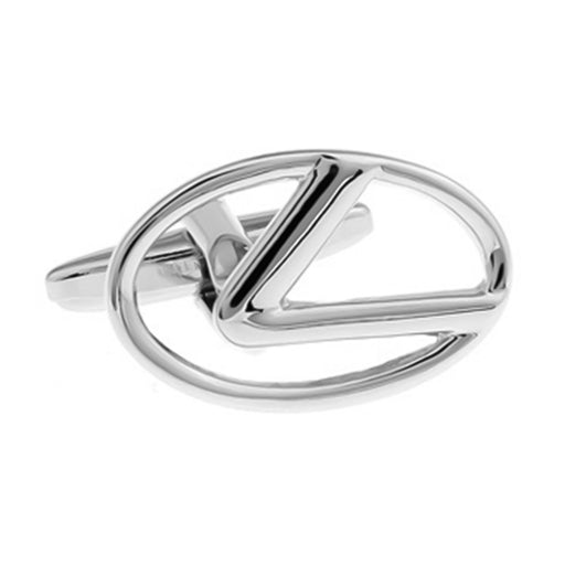 Lexus cufflinks Silver Car Logo Front View