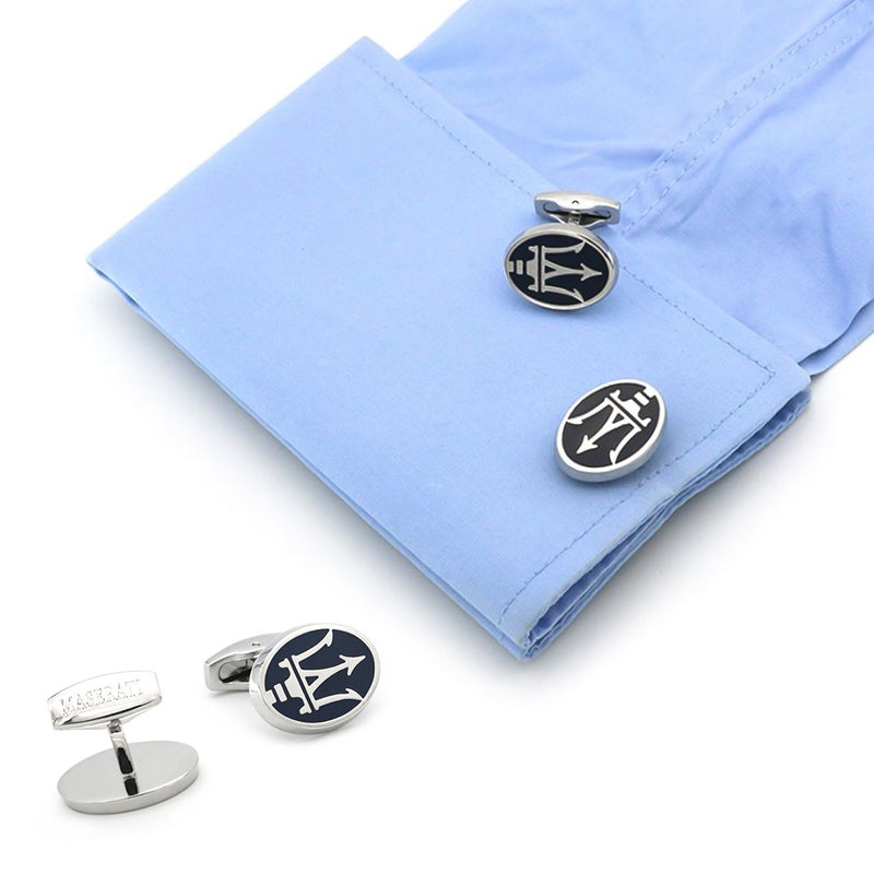 Cufflinks - Car Logo Maserati (Silver)