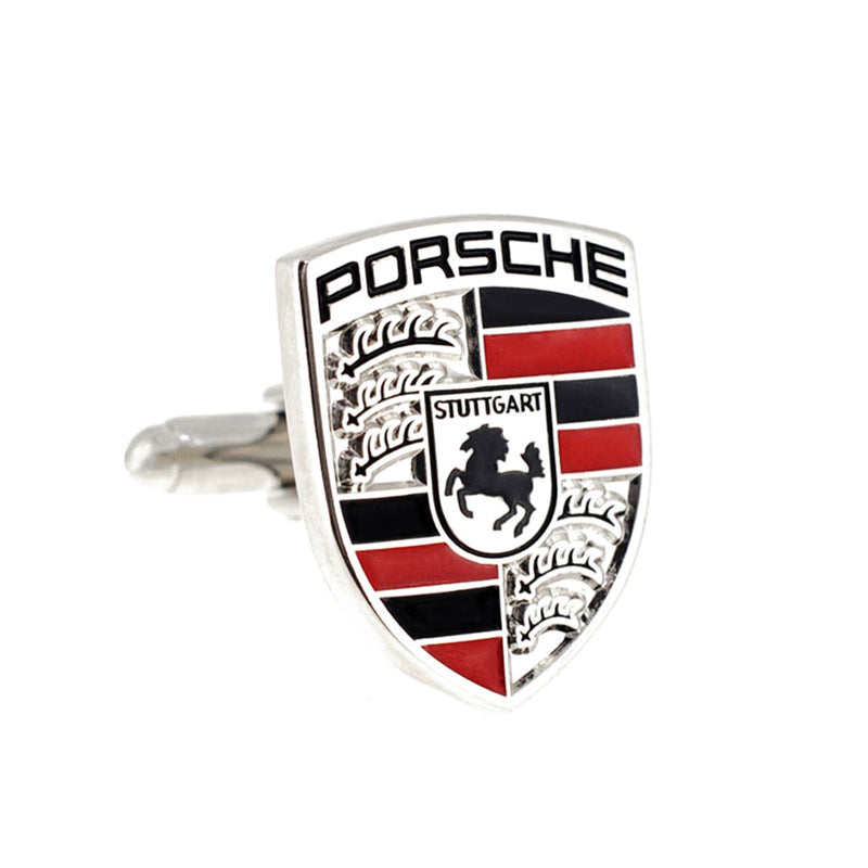 Cufflinks - Car Logo Porsche Large (Silver)