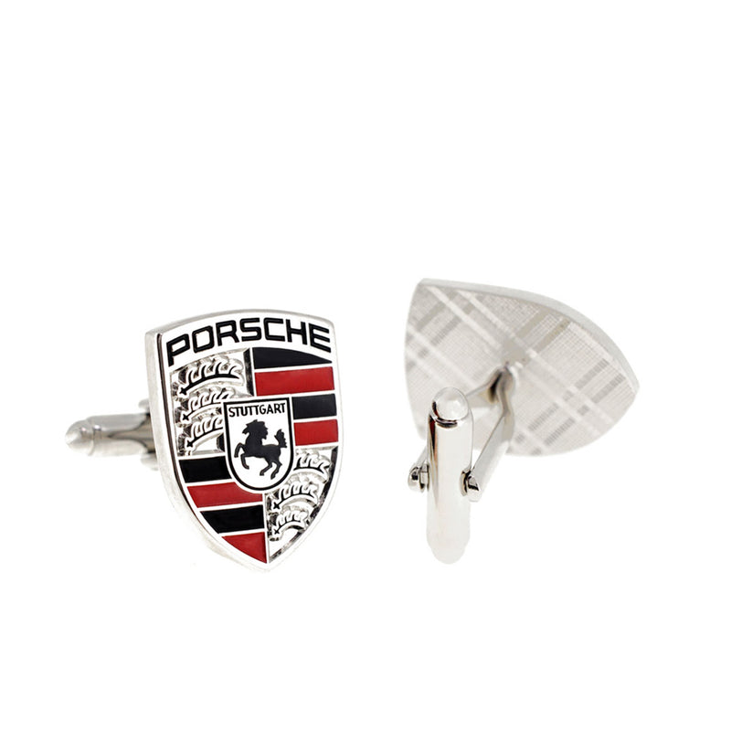 Cufflinks - Car Logo Porsche Large (Silver)