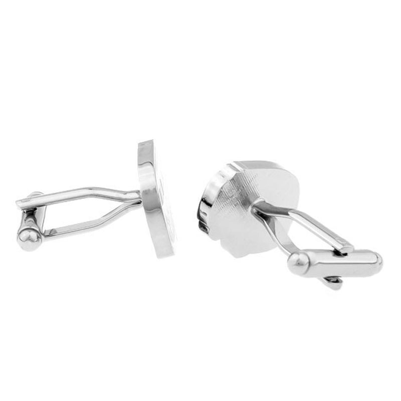 Cufflinks - Car VW Kombi (Silver & Dark Green)