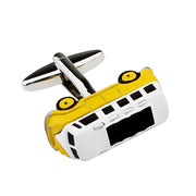VW Kombi Cufflinks Car Yellow and White