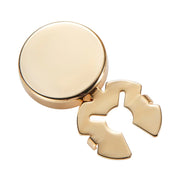 Cuff Button Cover Cufflinks Gold Top View