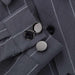 Cuff Button Cover Cufflinks Gunmetal Black On Shirt Sleeve