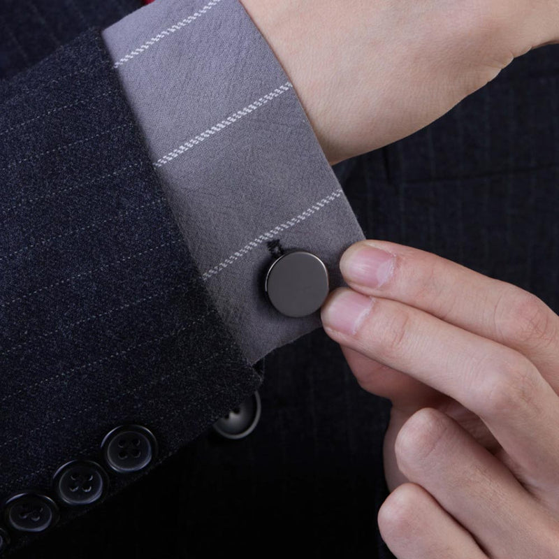 Cufflinks - Cuff Button Cover 18mm (Gunmetal Black)