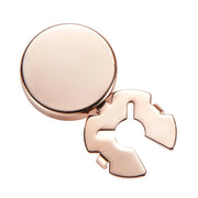 Cuff Button Cover Cufflinks Rose Gold Top View