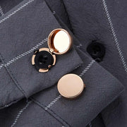 Cuff Button Cover Cufflinks Rose Gold On Shirt Sleeve