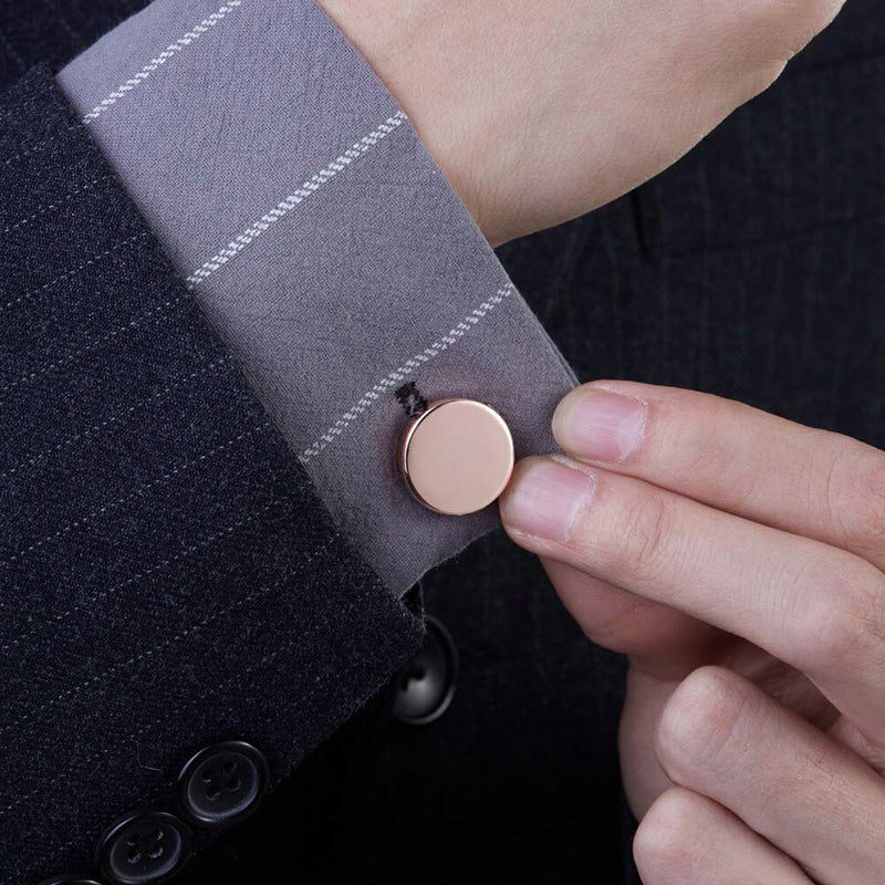 Cufflinks - Cuff Button Cover 18mm (Rose Gold)