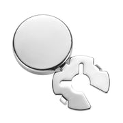 Cuff Button Cover Cufflinks Silver Top View