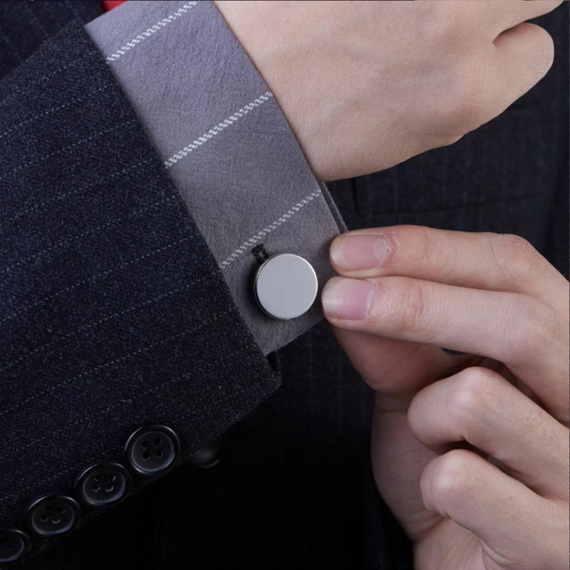 Cufflinks - Cuff Button Cover 18mm (Silver)
