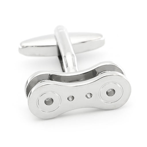 Bicycle Chain Cufflinks Cyclng Silver Image Front