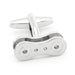 Bicycle Chain Cufflinks Cyclng Silver Image Front