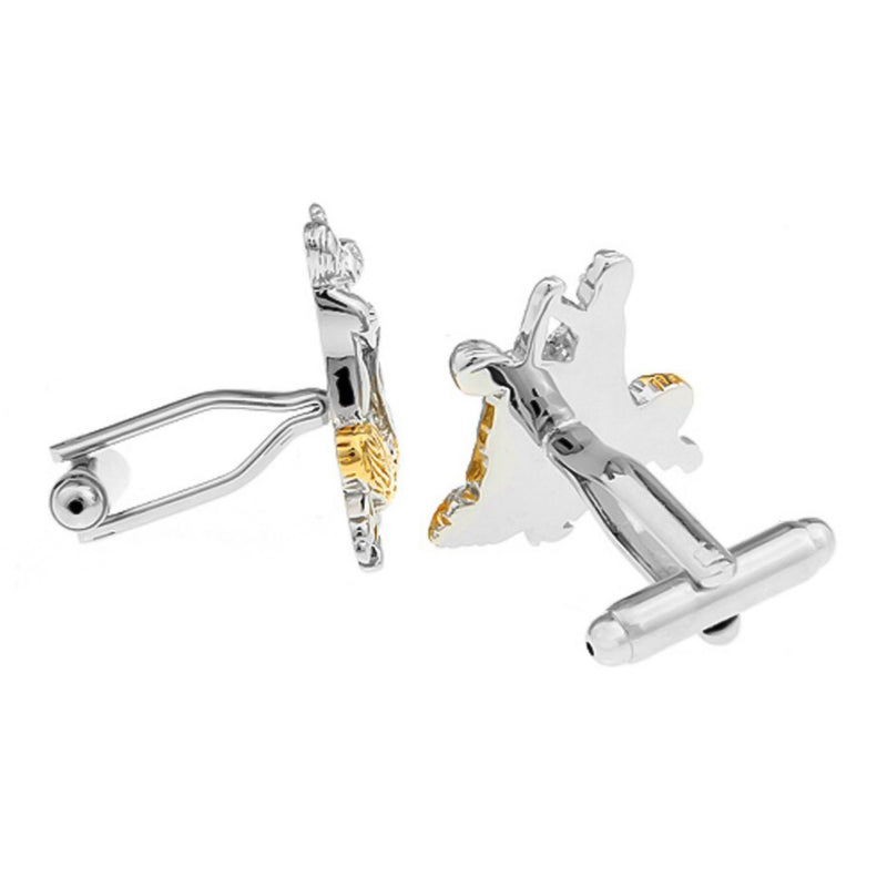 Cufflinks - Ballroom Dancing Couple (Silver & Gold)