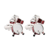 Drum set cufflinks Music Drumming Pair