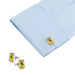 Ferrari Cufflinks Car Logo Silver Yellow On Shirt Sleeve