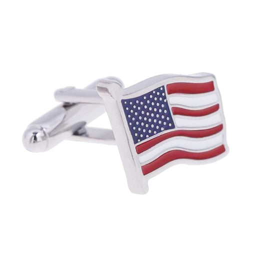 United States Of America Cufflinks Silver Front