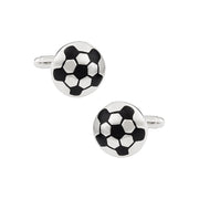 Soccer Ball Cufflinks Football Club Silver Pair Front