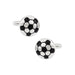 Soccer Ball Cufflinks Football Club Silver Pair Front