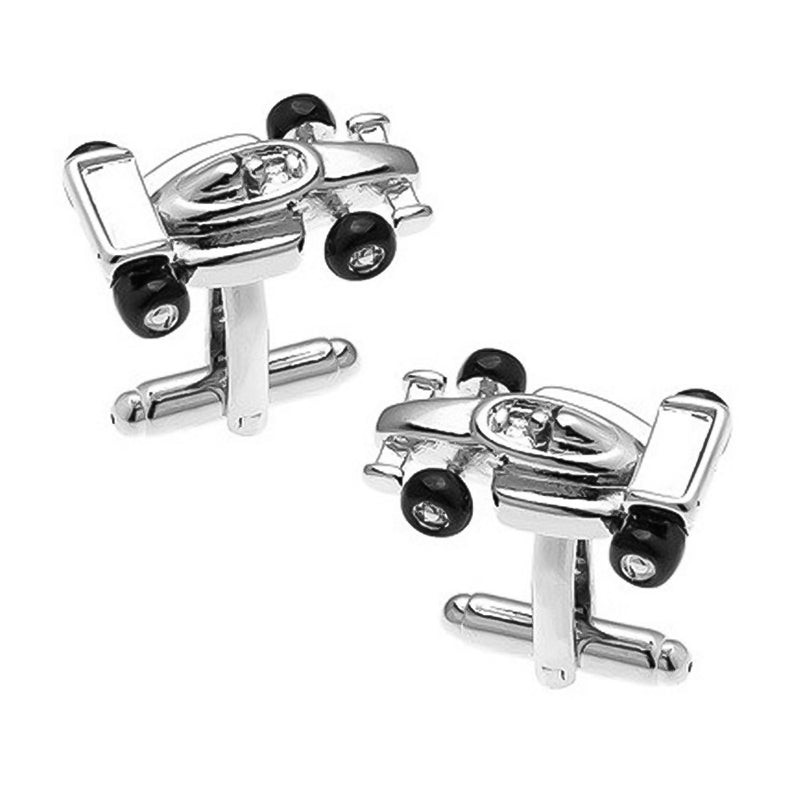 F1 Racing Cufflinks Formula One Silver Pair