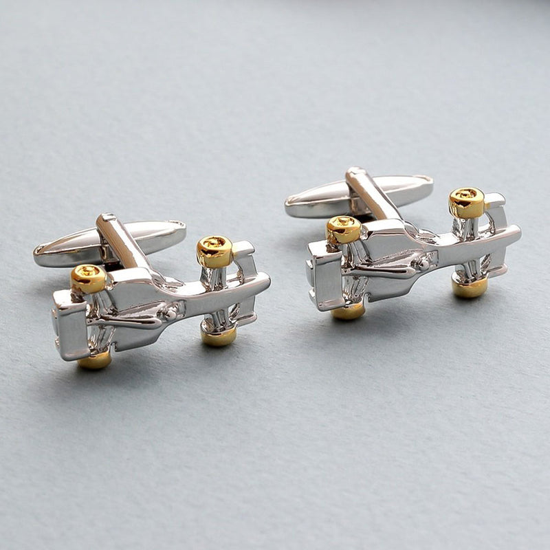 Cufflinks - Car F1 Racing (Gold & Silver)