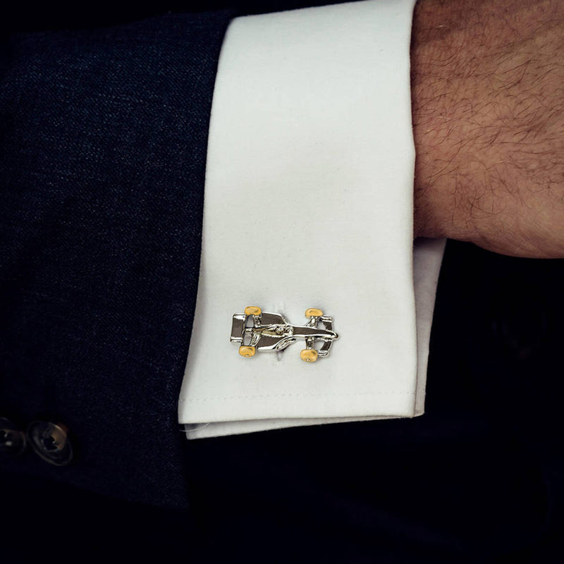 Cufflinks - Car F1 Racing (Gold & Silver)