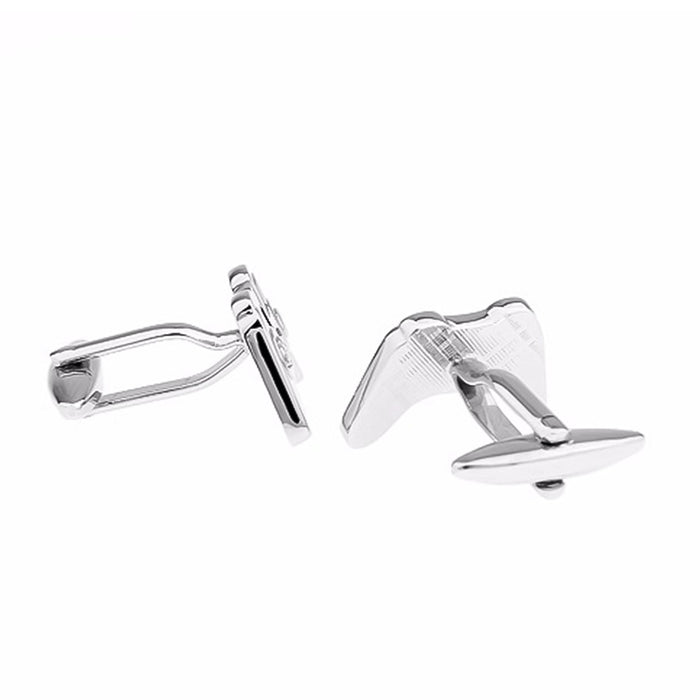 Game Controller Cufflinks Silver Image Back Pair
