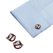 Ghostbuster Cufflinks Gunmetal Black On Shirt Sleeve
