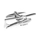 Helicopter Cufflinks Silver Front Image